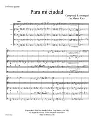 PARA MI CIUDAD BRASS QUINTET P.O.D. cover Thumbnail